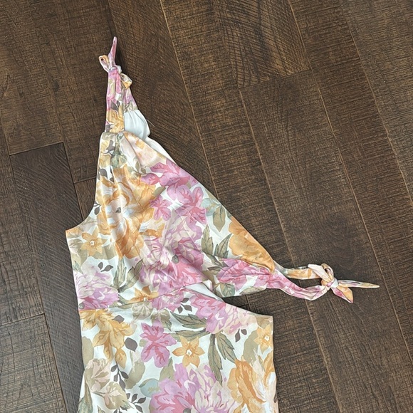 Showpo Glaucus Midi Dress - One Shoulder Cut Out Dress in Elegant Rose - Picture 8 of 10